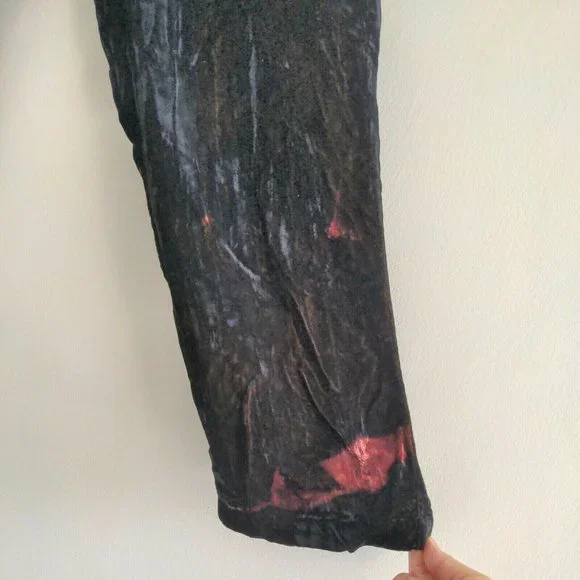Collina Strada New York Crushed Velvet Pants Sz M straight leg cropped $400